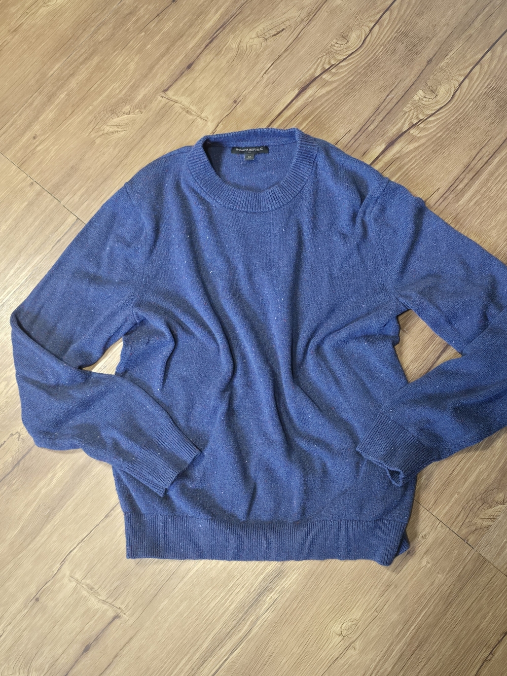 Banana Republic Men's Classic Cotton Blend Crewneck Sweater - Navy Blue Size M